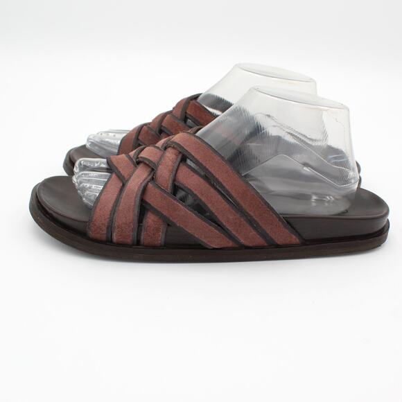 Cole Haan Sandals Mens 8 Brown Suede Leather Slide Slip On Comfort Shoe Summer main image 6